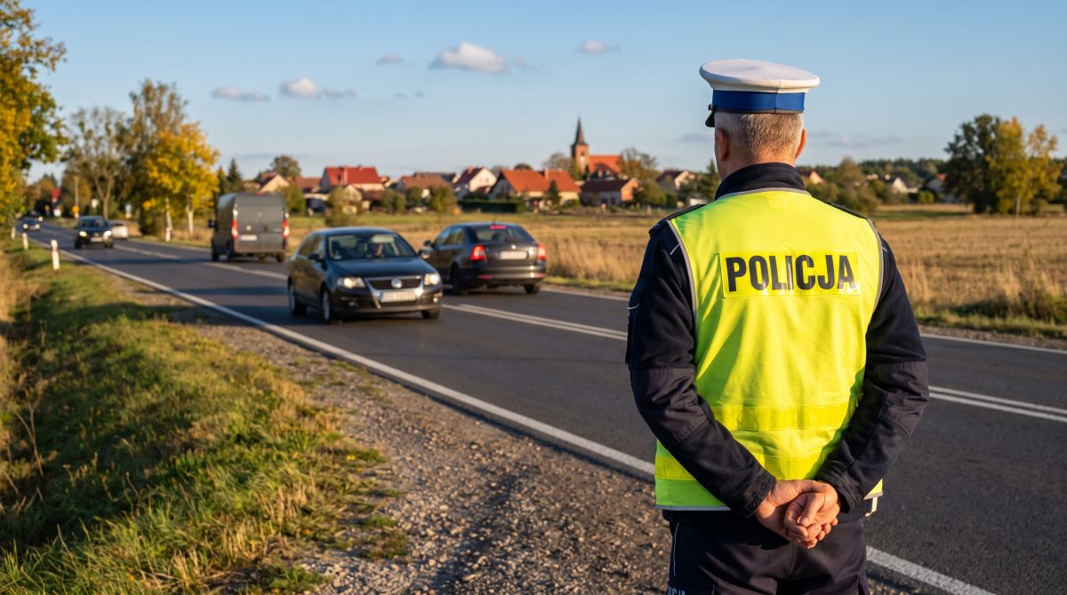 Pijany kierowca wjeżdża na pas zieleni, miał 2,4 promila alkoholu