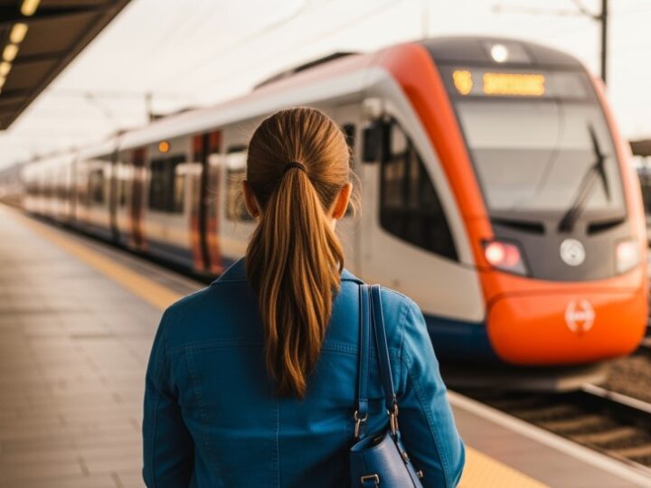 Elektryczna żółta drezyna z wizytą na gostyńskim dworcu!